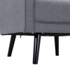 Modern Grey Linen Fabric Single Seater Sofa Settee Loveseat Armchair W/Pillow