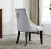 Tufted Velvet Fabric Studded Dining Chair Victoria Accent Side Chair