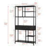 Vintage Industrial Bookcase Large Rustic Shelf Tall Side Cabinet Display Storage