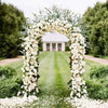2.4M Metal Garden Arch Wedding Backdrop with Graceful Curve for Climbing Plants