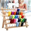 60 Spools Thread Rack Wooden Sewing Embroidery Craft Spool Storage Holder Stand