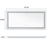 48x24in Rectangle Bathroom Mirror LED Vanity Dimmable Anti-Fog Makeup Wall Mount