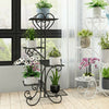 Anti Rust Iron Plant Stand Multiple Flower Pot Shelf Holder Indoor Outdoor Rack