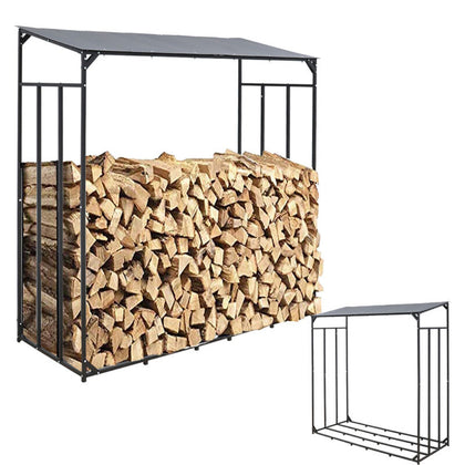 Firewood Log Rack Store Indoor Fireside Wood Cart Mover Carrier Stand Storage