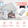 Wood Frame Large Playhouse Kids Toddler Castle Play Tent W/ Washable Mattress