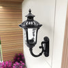Steampunk Vintage LED Outdoor Wall Light Clear Metal Lantern Garden Wall Lamp UK