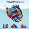 Inflatable Water Slide 6 in 1 Water Park Ship Style Kids Bounce House w/ Blower