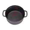 4.2L Cast Iron Soup Deep Pot Griddle Non-Stick Stewing Pan With Lid & Handles UK