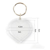 100pcs Acrylic Plastic Blank Keyrings Insert Photo Passport Key rings UK