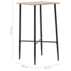 Bar Table Oak 60x60x111 cm MDF Furniture