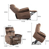 Electric Power Lift Recliner Armchair Sofa Reclining Chair for Elderly Brown BT