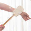 2×NATURAL LOOFAH WOODEN BATH SHOWER LONG HANDLE BACK BRUSH EXFOLIATE SKIN SCRUB