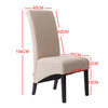 Linen Fabric Scroll High Back Kitchen Dining Room Chairs Upholstered Furnitures
