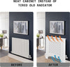 Radiator Cover White Unfinished Modern Traditional Wood Grill Cabinet Shelf MDF