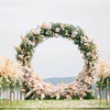 Round Metal Wedding Arch Frame Moongate Base Garden Arbor Flowers Balloon Stand