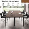 140 x 60cm Conference Table Metal Frame Wooden Computer Desk Writing Workstation