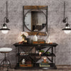Industrial Wall Mirror Shabby Vintage Wood Framed Ornate Hanging Bathroom Mirror