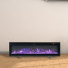 60" Electric Fireplace Wall Mounted Inset Into Fire Heater 9 LED Flame w/ Remote