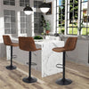 2/4PCS Swivel Gas Lift Barstools Bar Chairs Ergonomic Counter Seat Soft Cushion