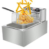 Commercial Electric Deep Fryer Fat Chip Single Dual Tank Stainless Steel 2500W