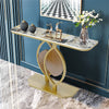 Large Slim Marble Console Table Hallway Foyer Wall Side Table Window Sill Table