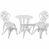 Garden Bench Cast Aluminium Outdoor Park Seat Chair & 3 Piece Dining Set Table