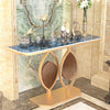 Decorative Leaf Pedestal Marble Console Table Large Wall Porch Entryway Table UK