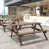 One-Pieces 6/8 Seaters Wooden Picnic Dining Set Outdoor Indoor Garden Furniture