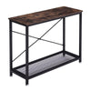Industrial Wood Hallway Console Table Living Room Side Table w/ Bottom Shelf