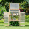 Mini Wooden Cold Frame Greenhouse Outdoor 3-Tier Raised Flower Planter Shelf