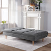 3 Seater Sofa Bed Recliner Fabric Sofabed Settee Couch With Solid Wooden Legs