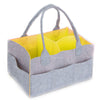 Grey Baby Diaper Organizer Caddy Felt Changing Nappy Kids Storage Carrier Bag UK