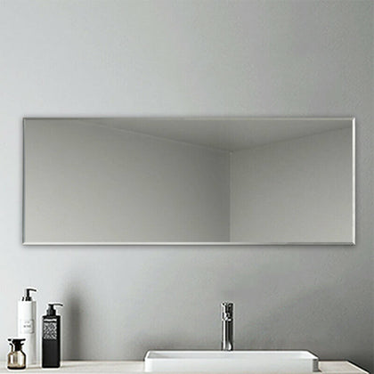 Frameless Unframed Bathroom Bedroom Plain Mirror Wall Hung Horizontal Vertical
