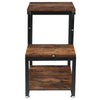 3 Tiers Industrial Bedside Table Sofa Side/End Table Metal Nightstand Storage