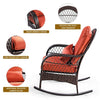 Outdoor Patio Rattan Chair Wicker Metal Rocking Armchair Garden Furniture Set