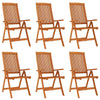 Folding Garden Chairs 6 pcs Solid Wood Eucalyptus G9N5