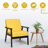 Modern Upholstered Accent Sofa Chair Wooden Armchair Leisure Lounge Chair