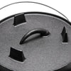 Pre-seasoned Cast Iron Dutch Oven Stockpot Camping Stew Pots w/ Lid Lifter Stand