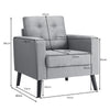 Modern Upholstered Accent Sofa Chair Button Tufted Armchair Leisure Lounge Chair