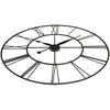 60CM Large Roman Numerals Skeleton Wall Clock Big Giant Open Face Round Silent