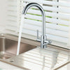 Kitchen Tap Sink Mixer 2 Lever Tap Swivel Modern Chrome Basin Water Fall Taps