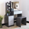Dressing Table With Drawers Mirror Stool Set Makeup Desk Vanity Table Bedroom