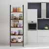 Industrial 5 Tier Wall Ladder Bookshelf Shelf Display Storage Plant Flower Stand