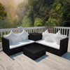 14 Pcs Rattan Garden Sofa Set Chairs Sofa Dining Table W/ Storage Box Black O1N6