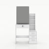 White Dressing Table Set with Stool Makeup Desk Sliding Mirror & 4 Drawers