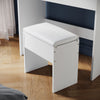 Dressing Table White Vanity Set Makeup Desk with Stool Mirror Drawer LED Lights