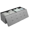 120L Folding Storage Ottoman Oxford Fabric Footstool Bench Toy Box Chest w/Lid