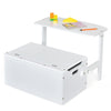 3-in-1 Kids Table and Chair Set Children Activity Bench Wooden Toy Storage Box