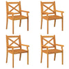 5 Piece Garden Dining Set Solid Wood Acacia W4C7