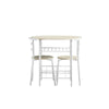 3 Pieces Bar Table Dining Kitchen Table Chair Dining Room Sets w/ Storage Shelf